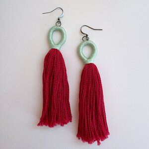 Big Handmade Tassell Earrings